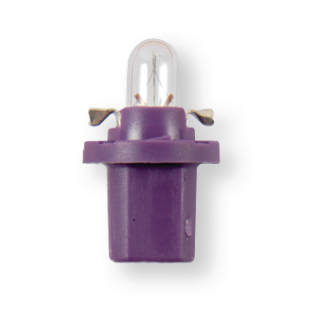 Boîte de 10 lampes témoins plastiques violet 12 V 0,36 W culot BX8,5d